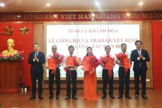 Tỉnh ủy Khánh Hòa điều động hàng loạt nhân sự lãnh đạo