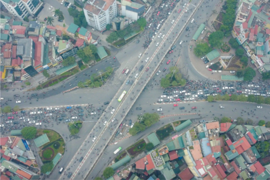 Phân luồng chính thức nút giao Ngã Tư Sở