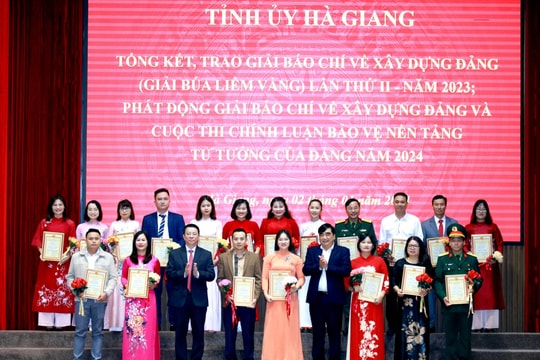 Tổng kết Giải Báo chí về xây dựng Đảng năm 2023 tỉnh Hà Giang