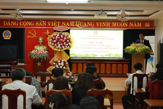 TAND tỉnh Quảng Bình: Tổ chức lấy ý kiến Luật Tư pháp chưa thành niên