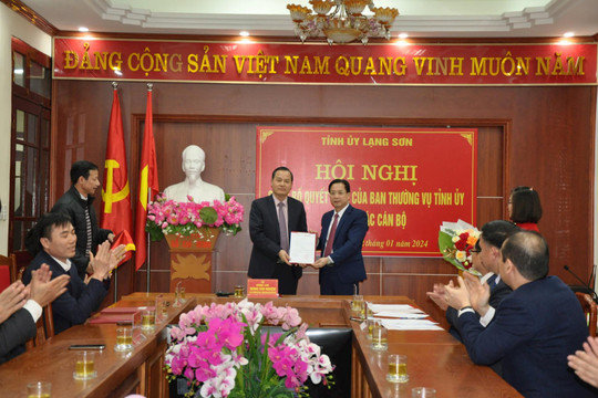 Lạng Sơn bổ nhiệm Trưởng Ban Nội chính Tỉnh ủy