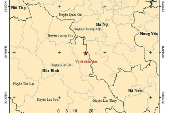 Hòa Bình: Động đất 2.8 độ richter