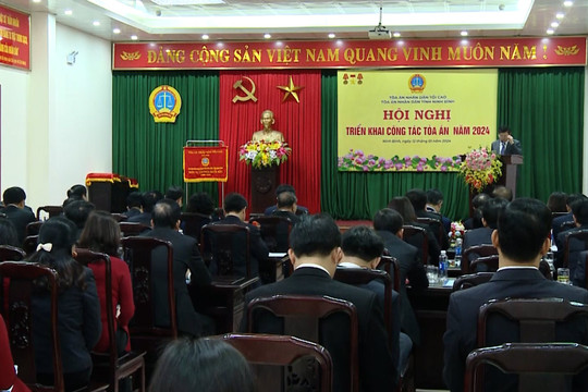 TAND tỉnh Ninh Bình triển khai công tác Tòa án năm 2024