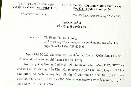 VKSNDTC đề nghị giải quyết đơn người dân tố cáo không xác minh nguồn tin về tội phạm