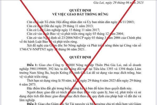 Phát hiện thêm văn bản giả mạo Giám đốc Sở
