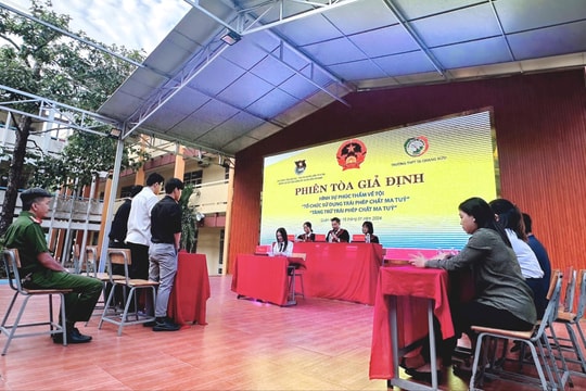 Tổ chức phiên tòa giả định tuyên truyền tác hại của ma túy