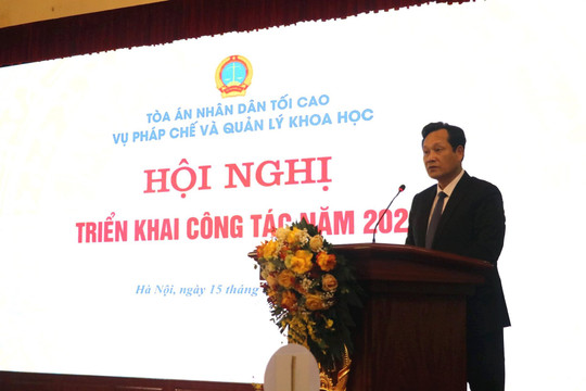 Vụ Pháp chế và Quản lý khoa học TANDTC triển khai công tác năm 2024