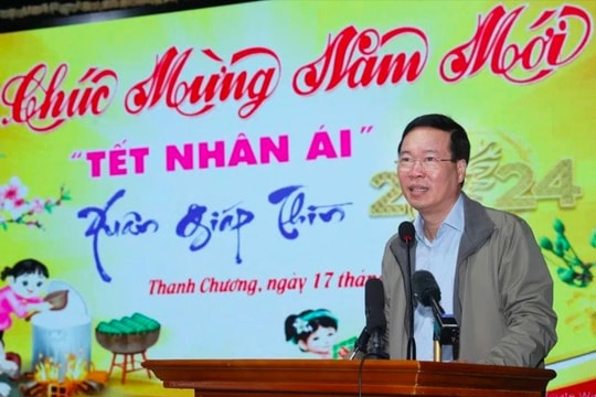 Chủ tịch nước thăm, chúc Tết nhân dân và bộ đội Biên phòng tại Nghệ An