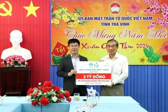 Dược phẩm TV.PHARM hỗ trợ 2 tỷ đồng tặng quà Tết cho hộ nghèo tỉnh Trà Vinh