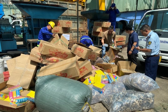 Tiêu hủy hơn 18.000 sản phẩm, gần 800kg thực phẩm không rõ nguồn gốc