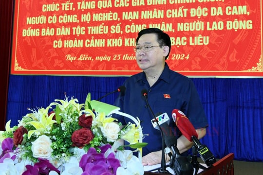 Chủ tịch Quốc hội: Bạc Liêu chuẩn bị các điều kiện tốt nhất phục vụ nhân dân đón Tết vui tươi, lành mạnh, an toàn, tiết kiệm