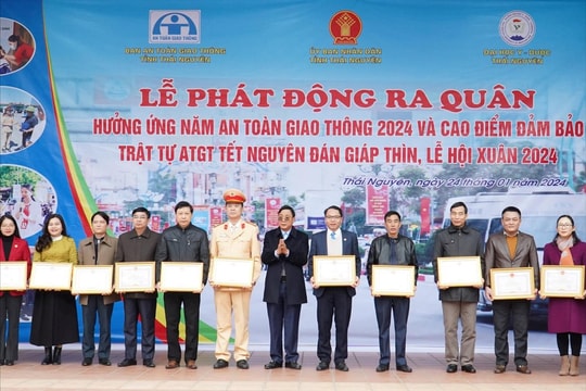 Thái Nguyên: Lễ phát động ra quân Năm An toàn giao thông 2024