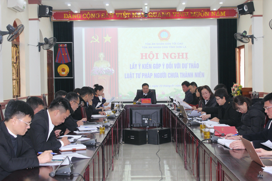 TAND tỉnh Sơn La tổ chức Hội nghị lấy ý kiến góp ý Dự án Luật Tư pháp người chưa thành niên