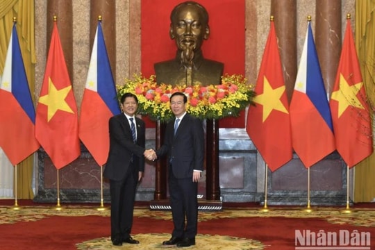 Chủ tịch nước Võ Văn Thưởng và phu nhân chủ trì Lễ đón chính thức Tổng thống Philippines và phu nhân