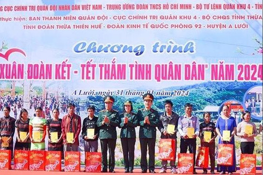 Chương trình 'Xuân đoàn kết - Tết thắm tình quân dân' năm 2024