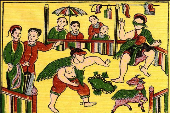 Xem tranh Hàng Trống 'kể' truyện