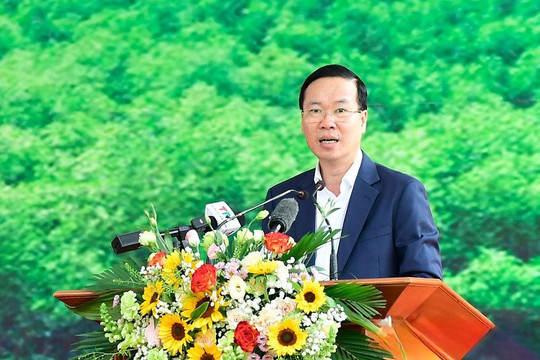 Chủ tịch nước Võ Văn Thưởng dự Lễ phát động Tết trồng cây Xuân Giáp Thìn 2024