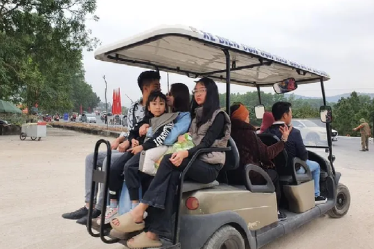 Cấm xe điện tự phát hoạt động chở khách tại Khu di tích Côn Sơn