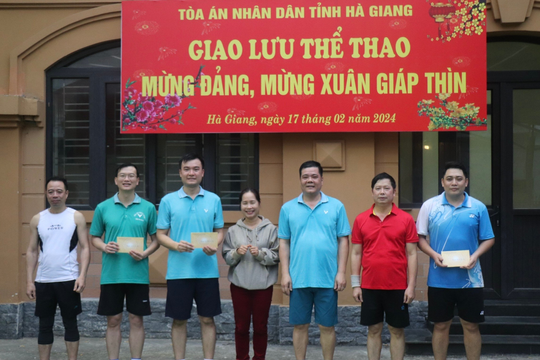 TAND tỉnh Hà Giang giao lưu thể thao mừng Đảng, mừng Xuân