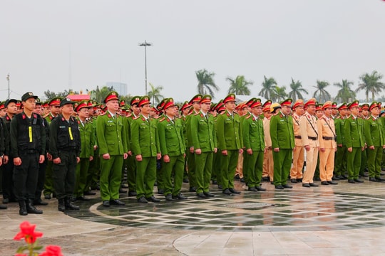 Hơn 2.800 cán bộ, chiến sĩ tham gia bảo đảm ANTT Lễ Khai ấn Đền Trần
