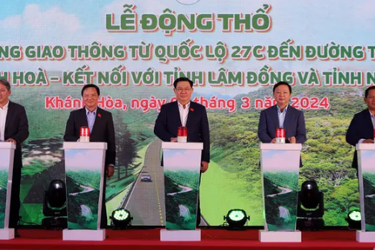 Chủ tịch Quốc hội Vương Đình Huệ dự Lễ động thổ tuyến đường 1.930 tỷ đồng