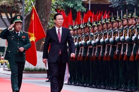 Chủ tịch nước Võ Văn Thưởng dự Lễ kỷ niệm 65 năm Ngày Truyền thống Bộ đội Biên phòng
