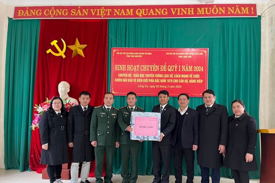 TAND huyện Võ Nhai tổ chức sinh hoạt chuyên đề, học tập kinh nghiệm tại Hà Giang