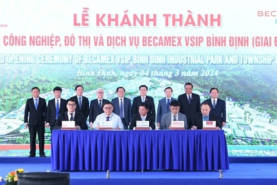 Chủ tịch Quốc hội dự lễ khánh thành Khu công nghiệp, đô thị và dịch vụ Becamex VSIP Bình Định