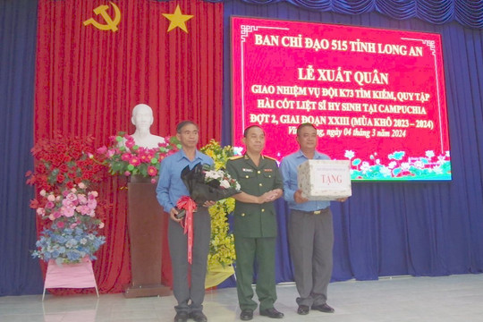 Long An tổ chức lễ xuất quân, quy tập hài cốt liệt sĩ hy sinh tại Campuchia
