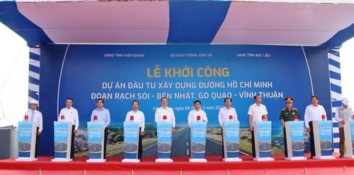 Khởi công xây dựng đường Hồ Chí Minh qua địa phận tỉnh Kiên Giang, Bạc Liêu