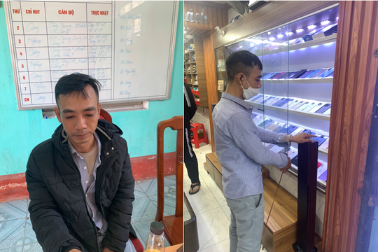 Trộm cắp tài sản tại cửa hàng điện thoại di động