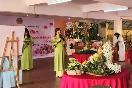 TAND tỉnh Kon Tum tổ chức Hội thi cắm hoa mừng Kỷ niệm 114 năm ngày Quốc tế phụ nữ