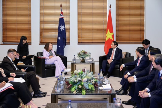 Thủ tướng Phạm Minh Chính hội kiến Chủ tịch Thượng viện Australia
