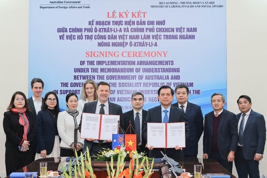 Xúc tiến đưa 1.000 lao động Việt Nam sang Australia làm việc