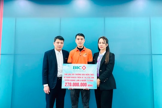 BIC tạm ứng 270 triệu đồng bồi thường bảo hiểm TNDS cho vụ tai nạn tại Yên Sơn, Tuyên Quang