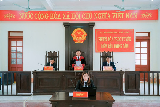 TAND huyện Hà Trung xét xử trực tuyến 6 vụ án hình sự