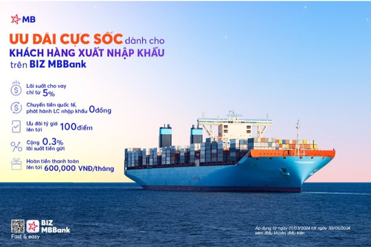 MB với combo siêu ưu đãi trợ lực doanh nghiệp xuất nhập khẩu