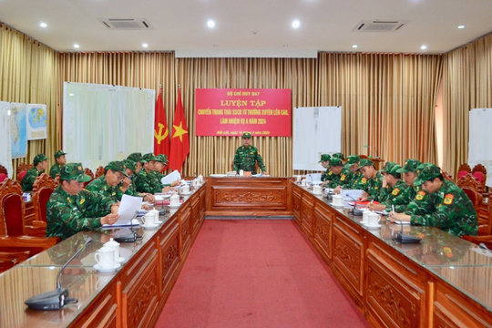 Bộ Chỉ huy Bộ đội Biên phòng Đắk Lắk luyện tập chuyển trạng thái sẵn sàng chiến đấu
