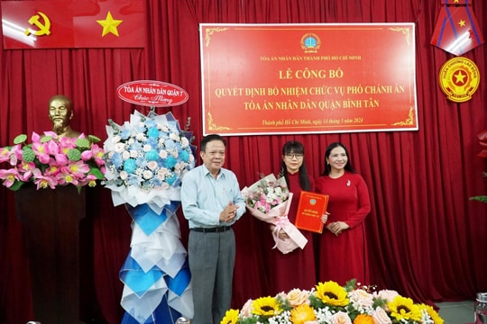 Bà Đoàn Thị Lệ Hoa giữ chức Phó Chánh án TAND quận Bình Tân