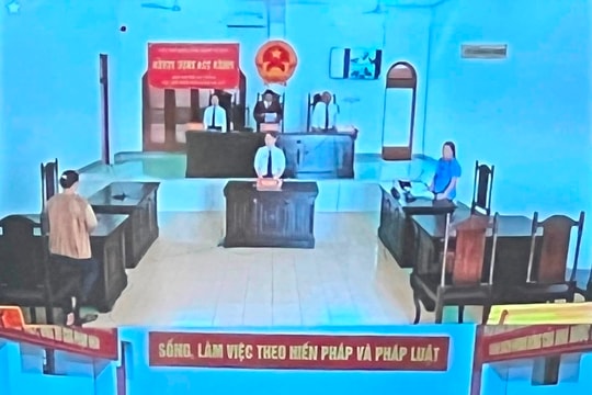 TAND TP. Tuy Hòa xét xử trực tuyến kết nối với Trại giam Công an tỉnh Bắc Giang