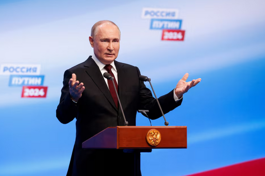 Ông Putin dẫn đầu phiếu bầu Tổng thống Nga