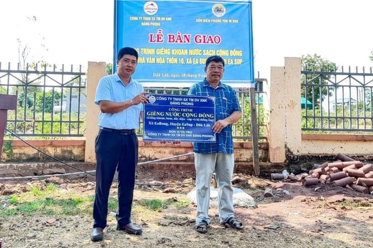 Khánh thành giếng nước tại xã biên giới Ea Bung