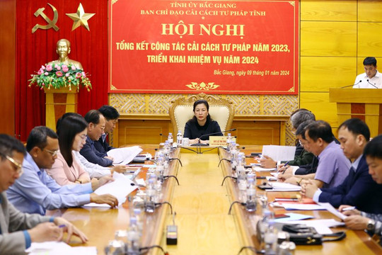 Ban chỉ đạo cải cách tư pháp tỉnh Bắc Giang: Đề ra nhiều nhiệm vụ trọng tâm năm 2024