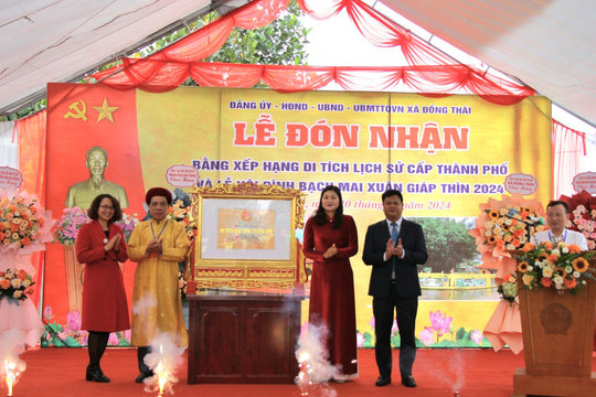 Đình Bạch Mai đón nhận Bằng xếp hạng di tích lịch sử