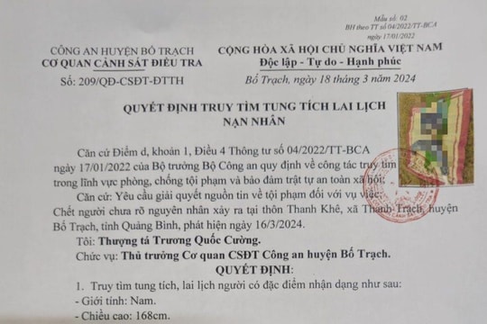 Truy tìm tung tích nạn nhân trôi dạt vào bờ biển