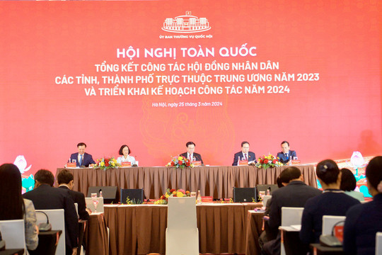 Khai mạc hội nghị tổng kết công tác HĐND các tỉnh, thành phố và triển khai công tác năm 2024
