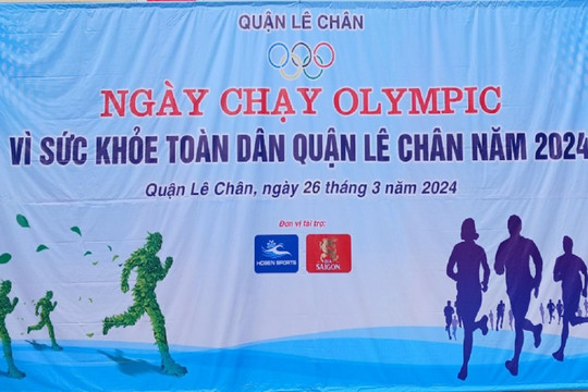 Hơn 1.000 người tham gia Ngày chạy Olympic quận Lê Chân