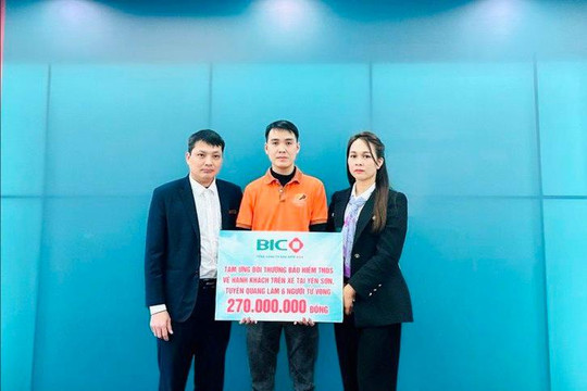BIC tạm ứng 270 triệu đồng bồi thường bảo hiểm trách nhiệm dân sự vụ tai nạn tại Yên Sơn, Tuyên Quang