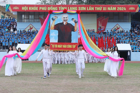 Hơn 3000 vận động viên tham dự Hội khỏe Phù Đổng tỉnh Lạng Sơn