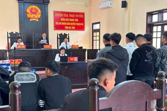 TAND huyện Thạch Hà xét xử trực tuyến liên tỉnh vụ án hình sự